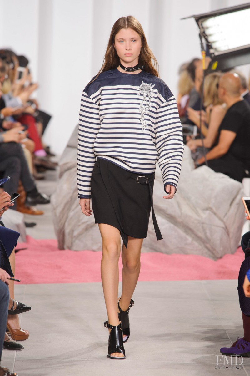 Victoria Kosenkova featured in  the Carven fashion show for Spring/Summer 2017