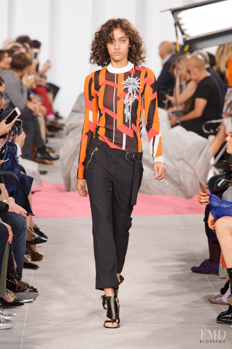 Alanna Arrington featured in  the Carven fashion show for Spring/Summer 2017