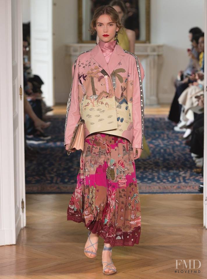Megan Bull featured in  the Valentino fashion show for Spring/Summer 2017