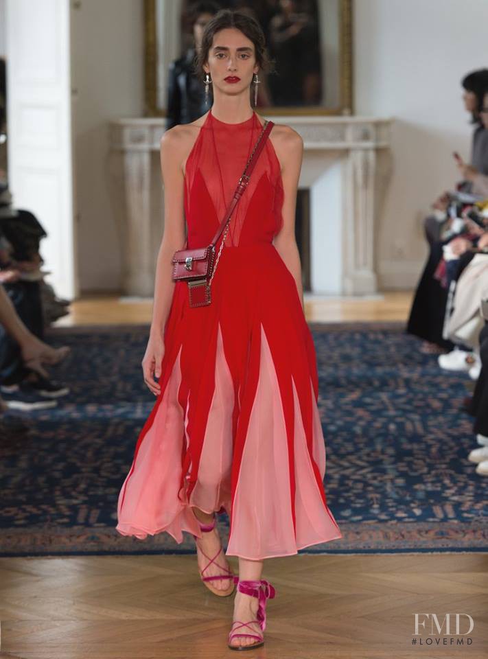 Amanda Googe featured in  the Valentino fashion show for Spring/Summer 2017