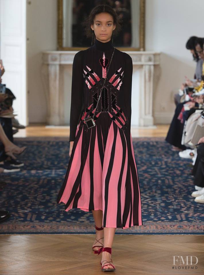 Noemie Abigail featured in  the Valentino fashion show for Spring/Summer 2017
