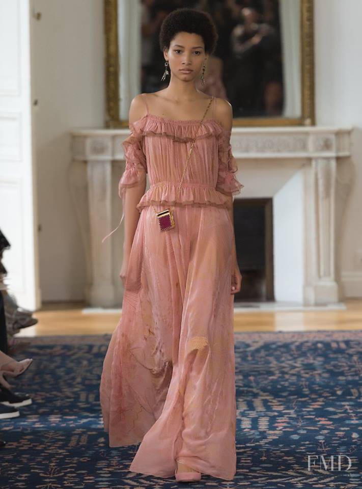 Lineisy Montero featured in  the Valentino fashion show for Spring/Summer 2017
