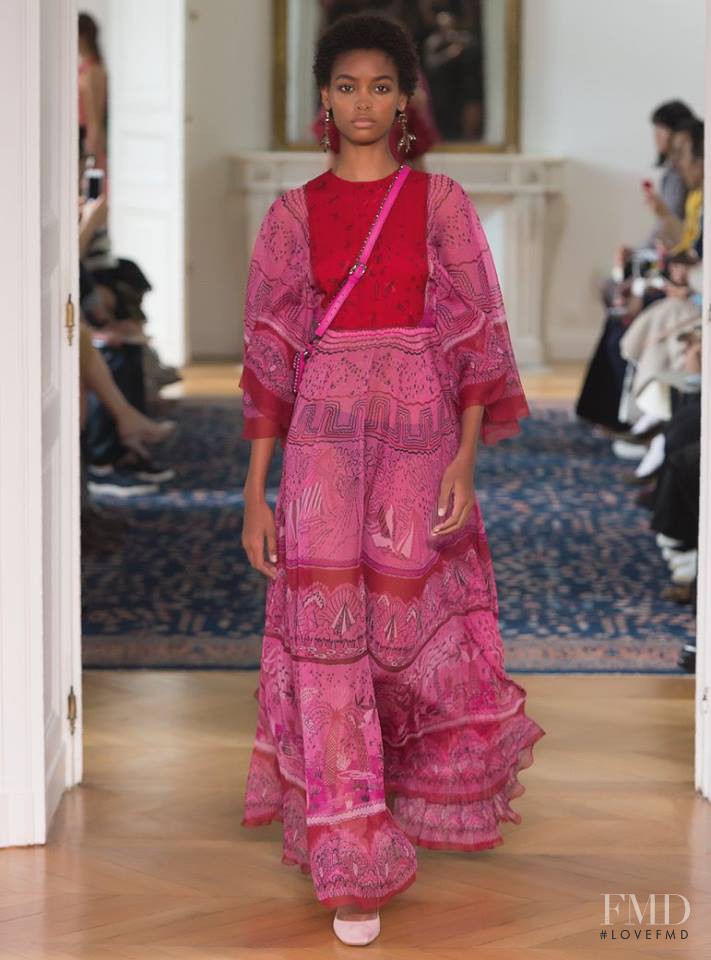 Blesnya Minher featured in  the Valentino fashion show for Spring/Summer 2017