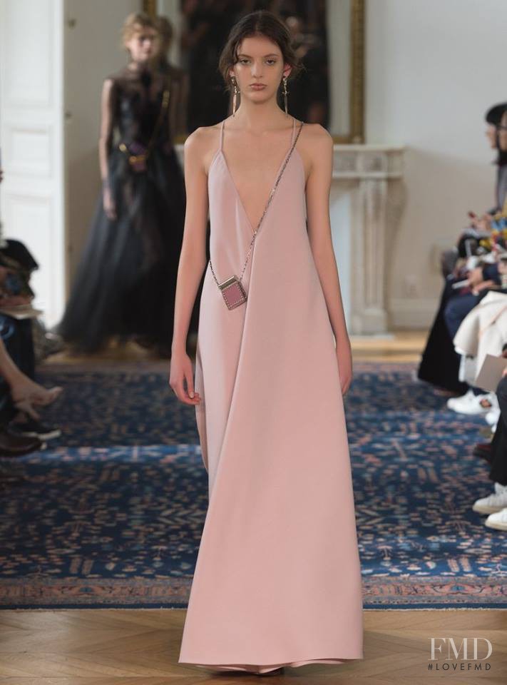 Caroline Reagan featured in  the Valentino fashion show for Spring/Summer 2017
