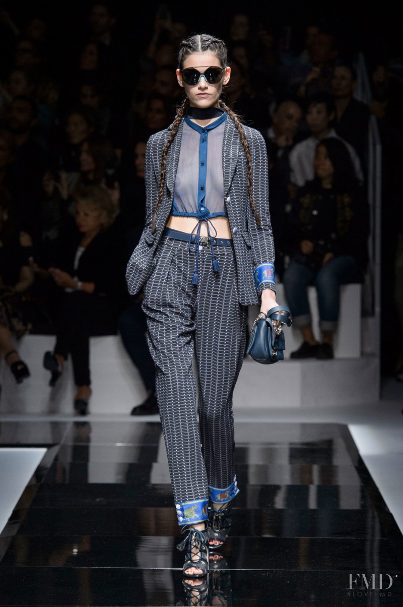Isabella Melo featured in  the Emporio Armani fashion show for Spring/Summer 2017