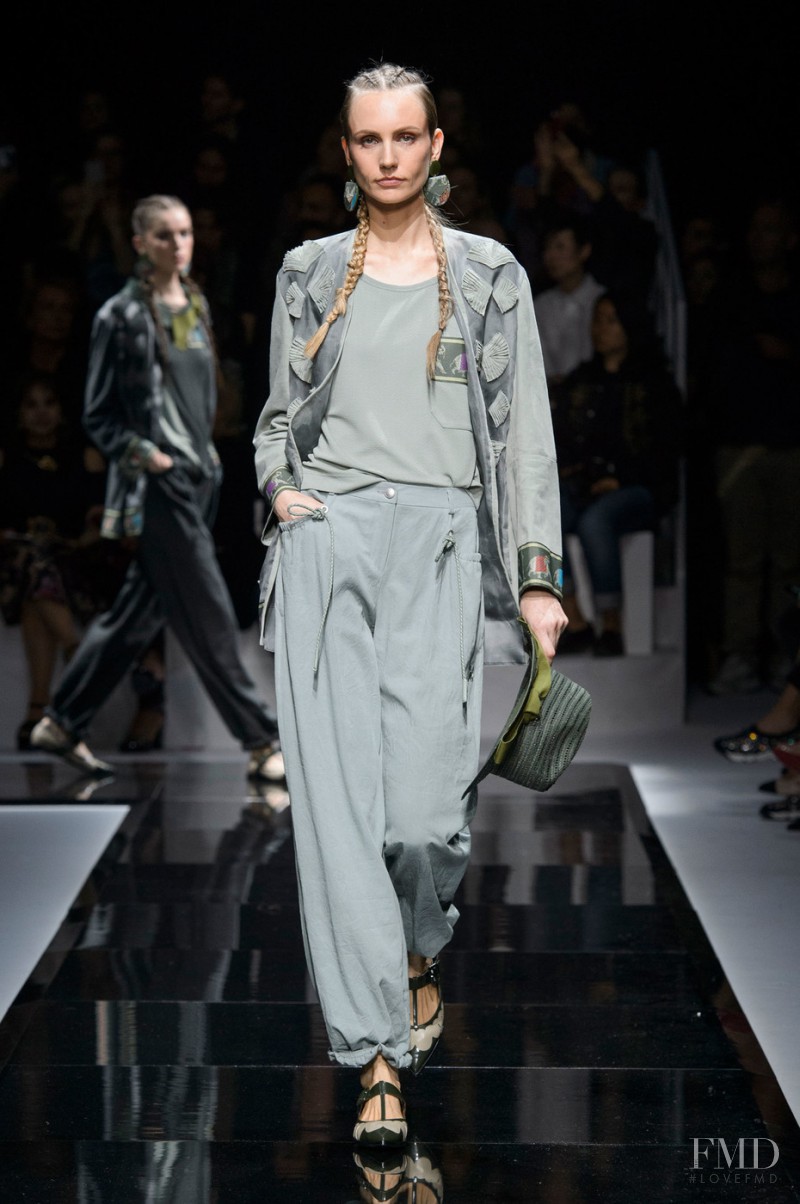 Agnese Zogla featured in  the Emporio Armani fashion show for Spring/Summer 2017