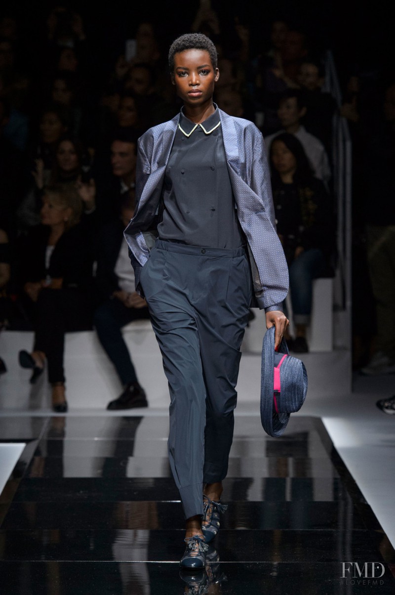Maria Borges featured in  the Emporio Armani fashion show for Spring/Summer 2017