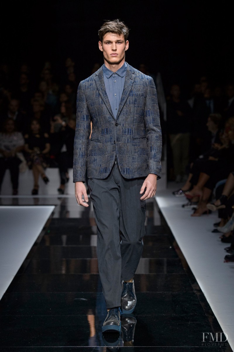 Victor Perr featured in  the Emporio Armani fashion show for Spring/Summer 2017