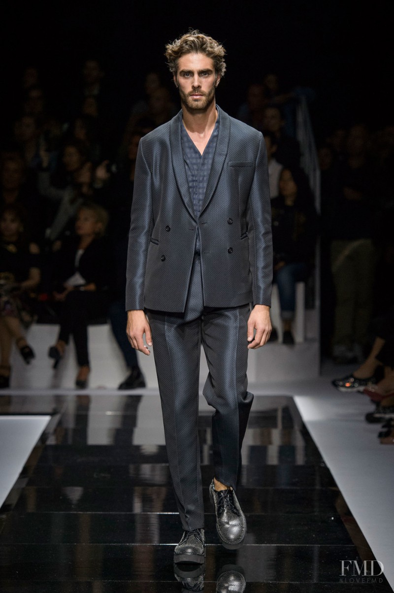 Benjamin Mahieux featured in  the Emporio Armani fashion show for Spring/Summer 2017