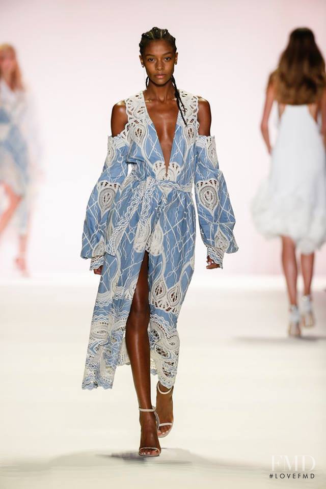 Karly Loyce featured in  the Jonathan Simkhai fashion show for Spring/Summer 2017