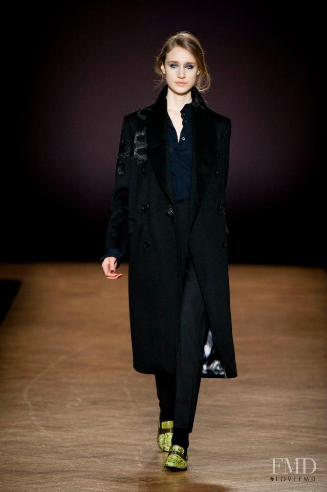 Karin Hansson featured in  the Paul Smith fashion show for Autumn/Winter 2012