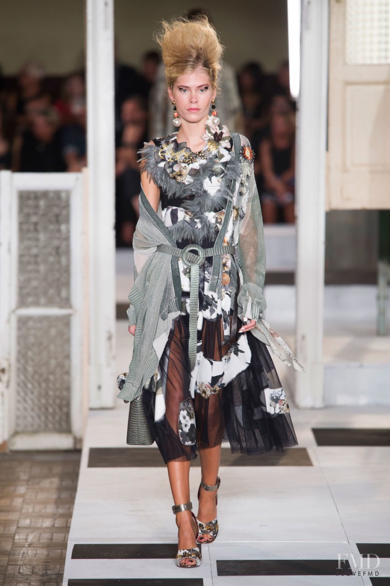 Barbara Egholm featured in  the Antonio Marras fashion show for Spring/Summer 2017