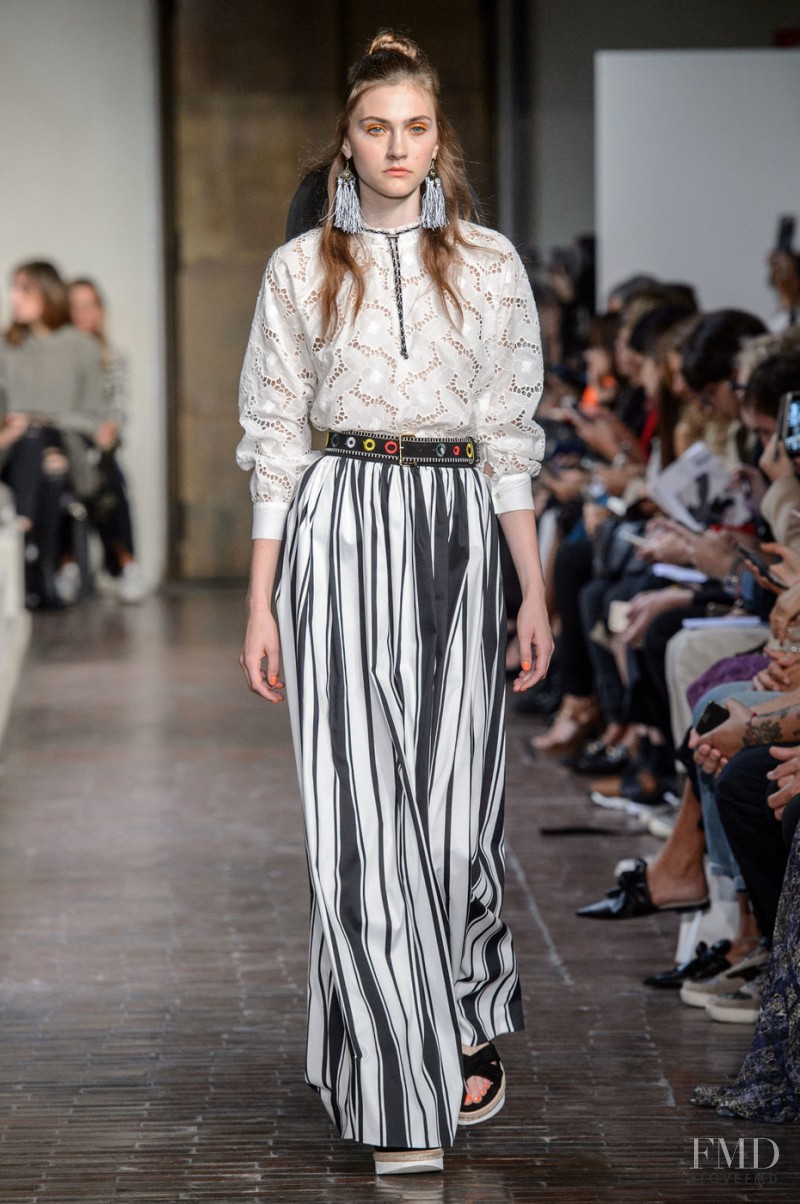Emily Hall featured in  the be Blumarine fashion show for Spring/Summer 2017
