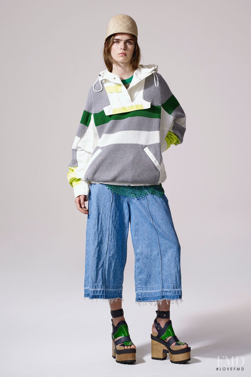 Sandra Schmidt featured in  the Sacai fashion show for Resort 2017