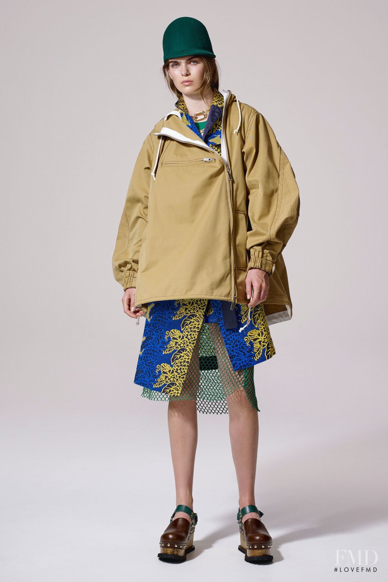 Sandra Schmidt featured in  the Sacai fashion show for Resort 2017