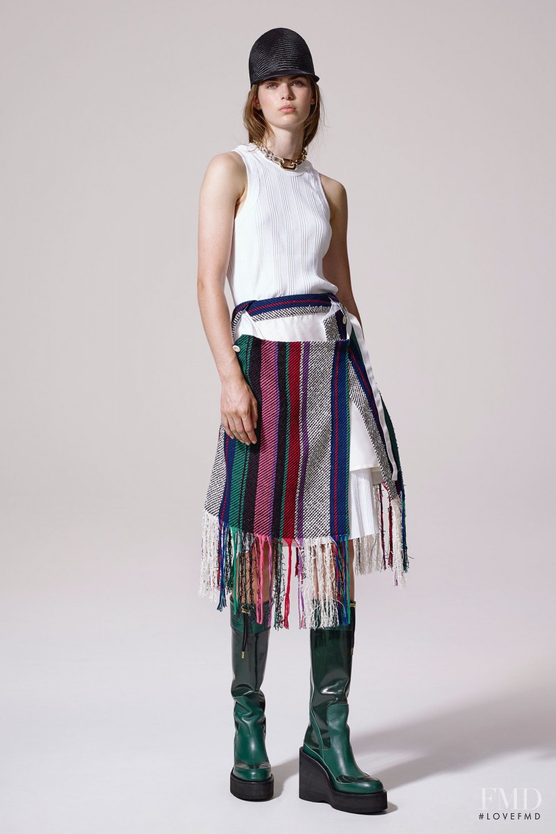 Sandra Schmidt featured in  the Sacai fashion show for Resort 2017