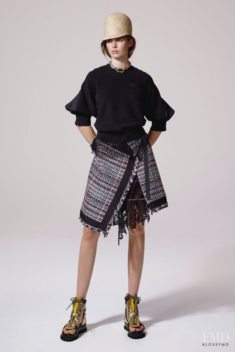 Sandra Schmidt featured in  the Sacai fashion show for Resort 2017