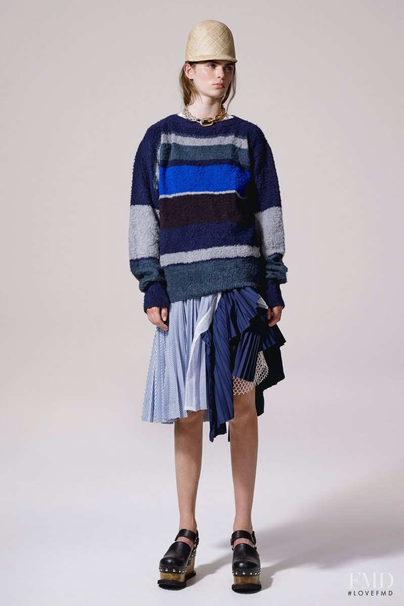 Sandra Schmidt featured in  the Sacai fashion show for Resort 2017