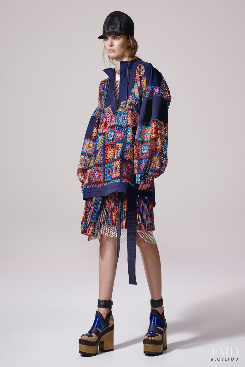 Sandra Schmidt featured in  the Sacai fashion show for Resort 2017