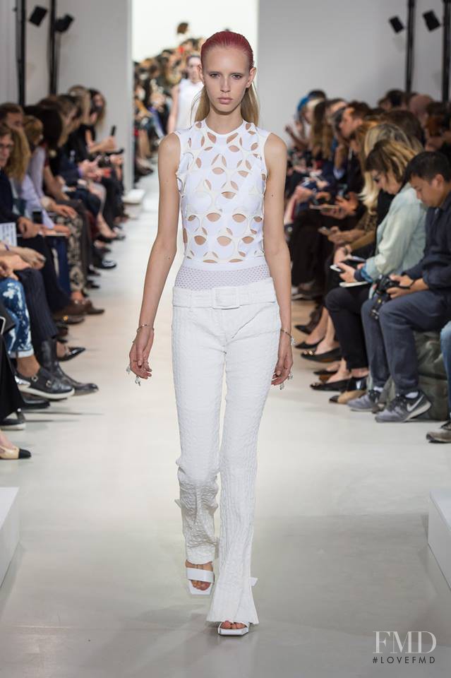 Jessie Bloemendaal featured in  the Paco Rabanne fashion show for Spring/Summer 2017