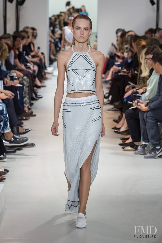 Harleth Kuusik featured in  the Paco Rabanne fashion show for Spring/Summer 2017
