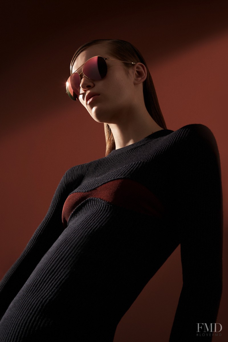 Mathilde Brandi featured in  the Victoria Beckham Eyewear advertisement for Autumn/Winter 2016