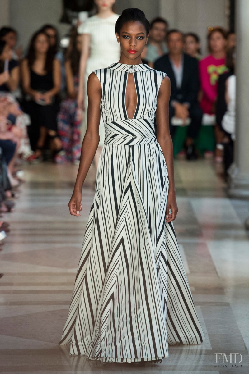 Karly Loyce featured in  the Carolina Herrera fashion show for Spring/Summer 2017