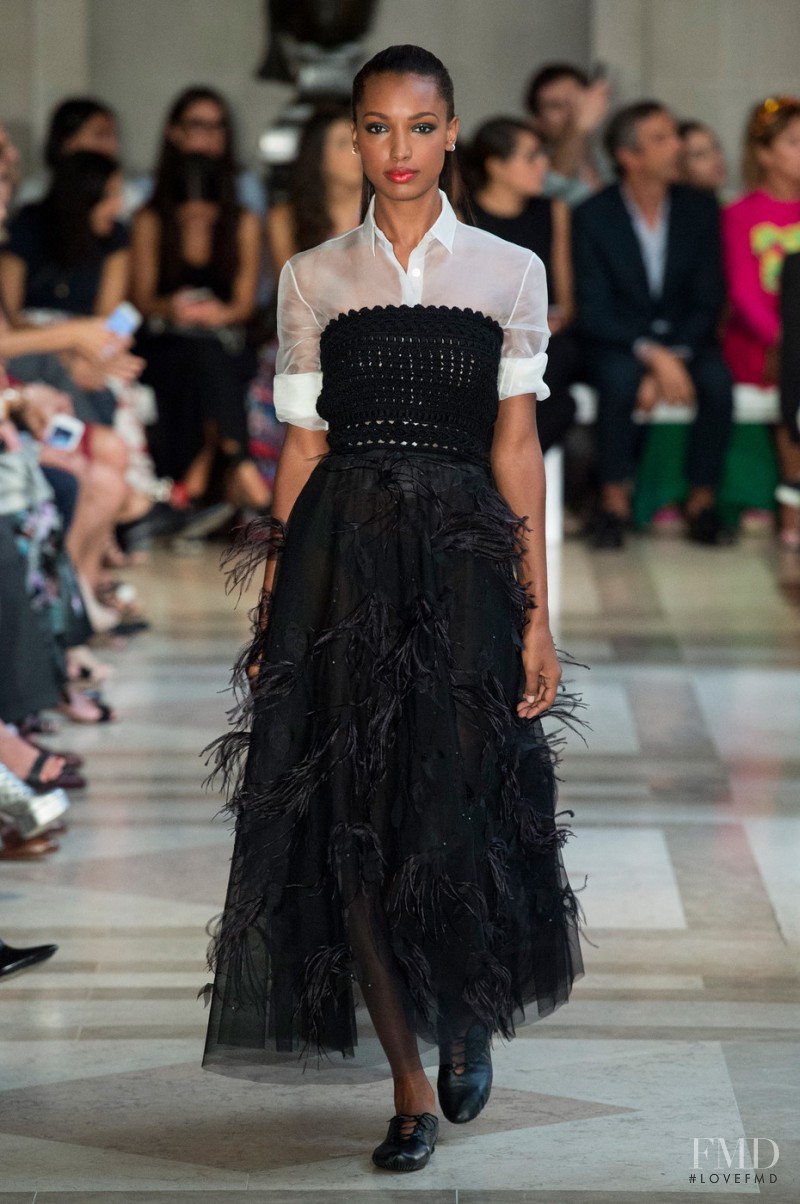 Jasmine Tookes featured in  the Carolina Herrera fashion show for Spring/Summer 2017