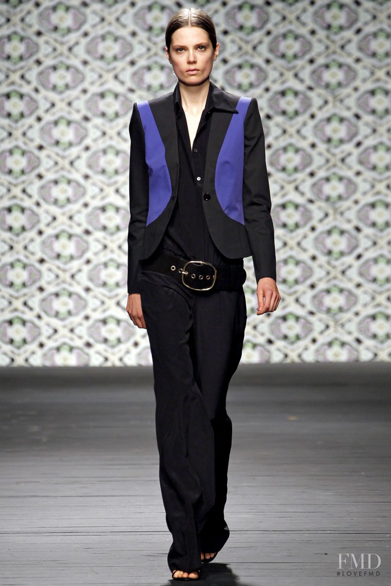 Caroline Brasch Nielsen featured in  the Iceberg fashion show for Spring/Summer 2013