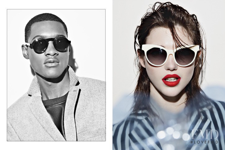 Daisy Lowe featured in  the Black Eyewear advertisement for Spring/Summer 2015