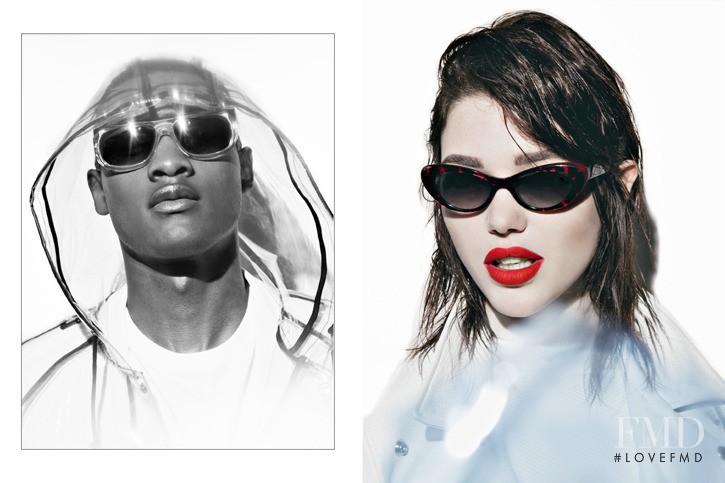 Daisy Lowe featured in  the Black Eyewear advertisement for Spring/Summer 2015