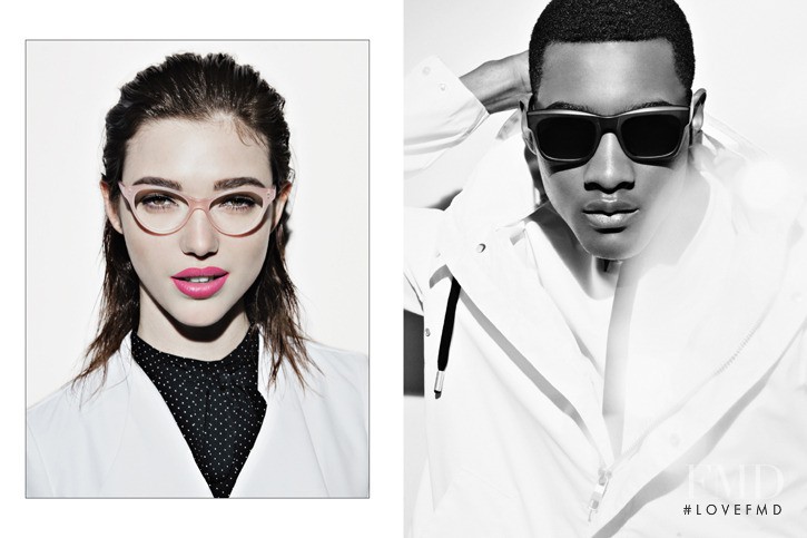 Daisy Lowe featured in  the Black Eyewear advertisement for Spring/Summer 2015