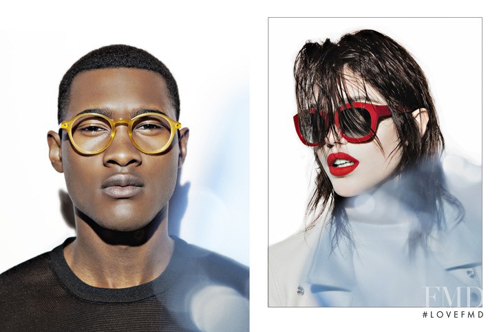 Daisy Lowe featured in  the Black Eyewear advertisement for Spring/Summer 2015