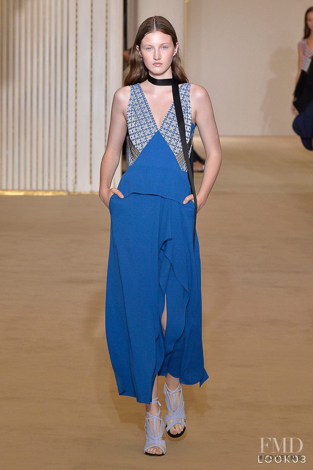 Emma Harris featured in  the Roland Mouret fashion show for Spring/Summer 2017