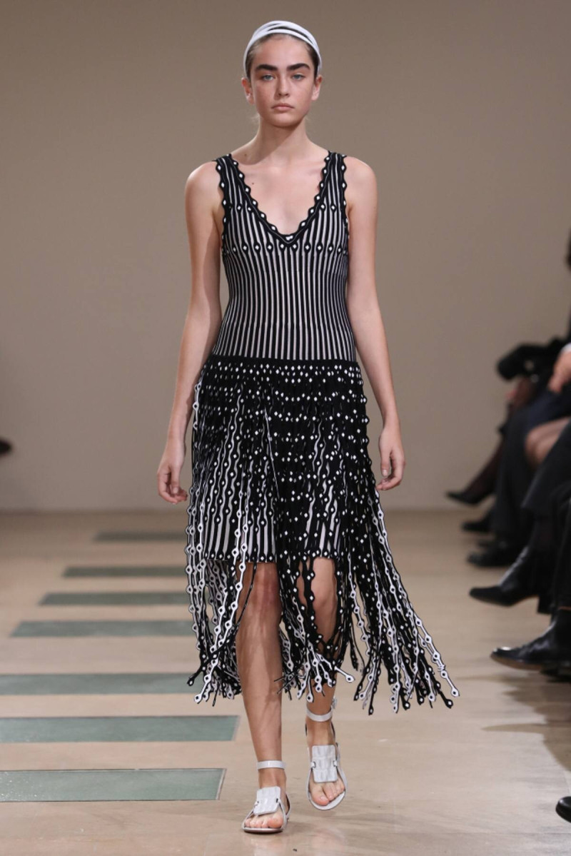 Alisha Nesvat featured in  the Alaia fashion show for Spring/Summer 2017