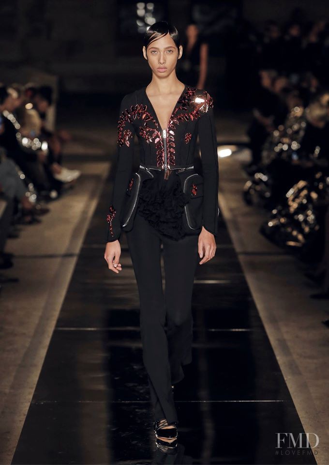 Yasmin Wijnaldum featured in  the Givenchy fashion show for Spring/Summer 2017