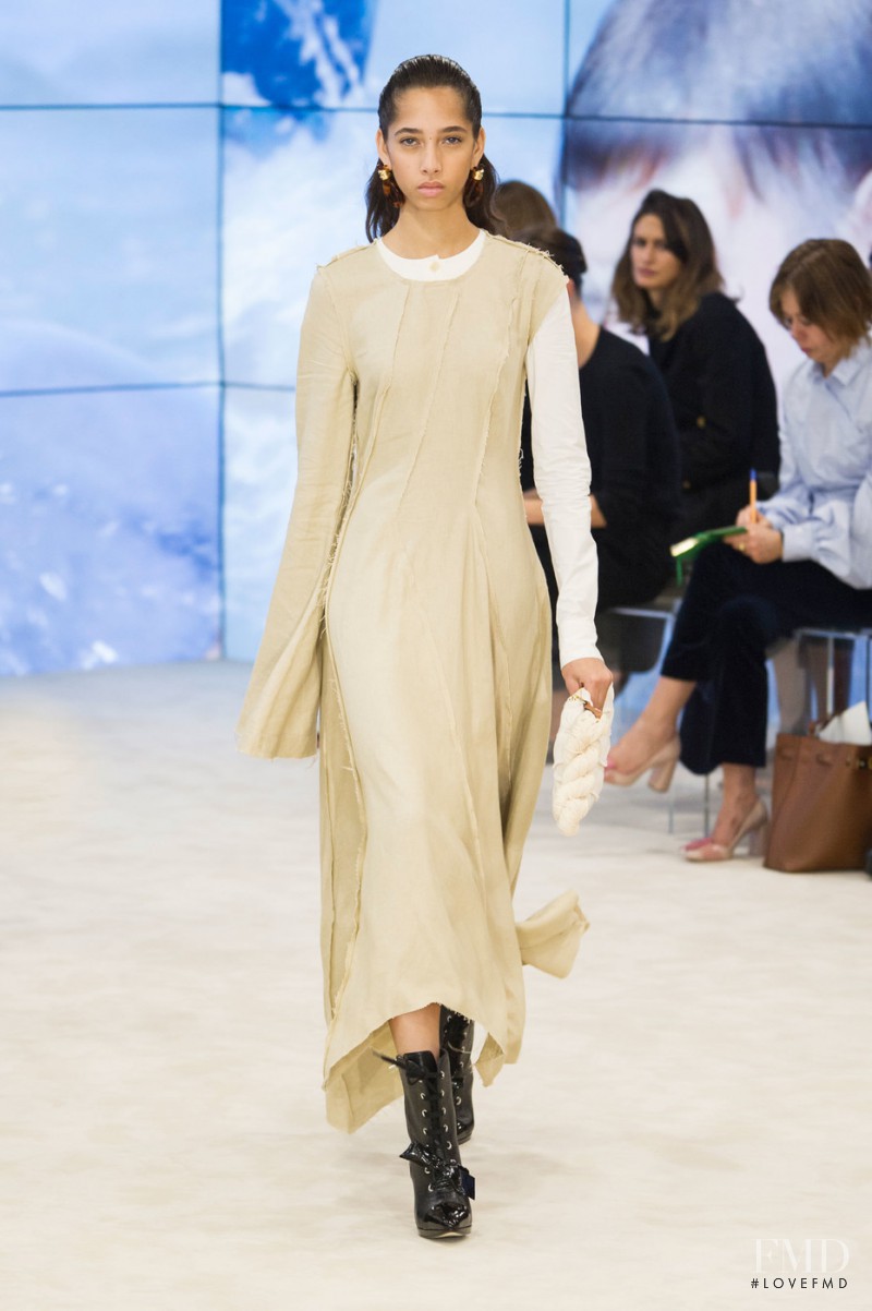 Yasmin Wijnaldum featured in  the Loewe fashion show for Spring/Summer 2017