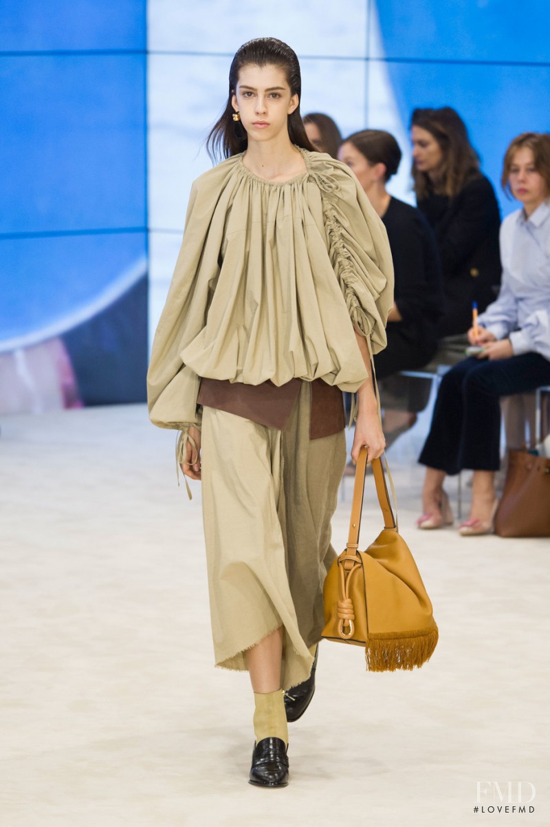 Mayka Merino featured in  the Loewe fashion show for Spring/Summer 2017