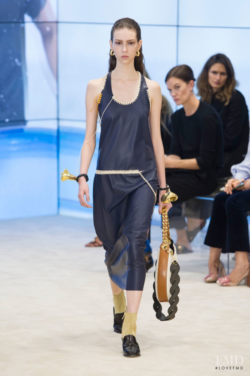 Lorena Maraschi featured in  the Loewe fashion show for Spring/Summer 2017