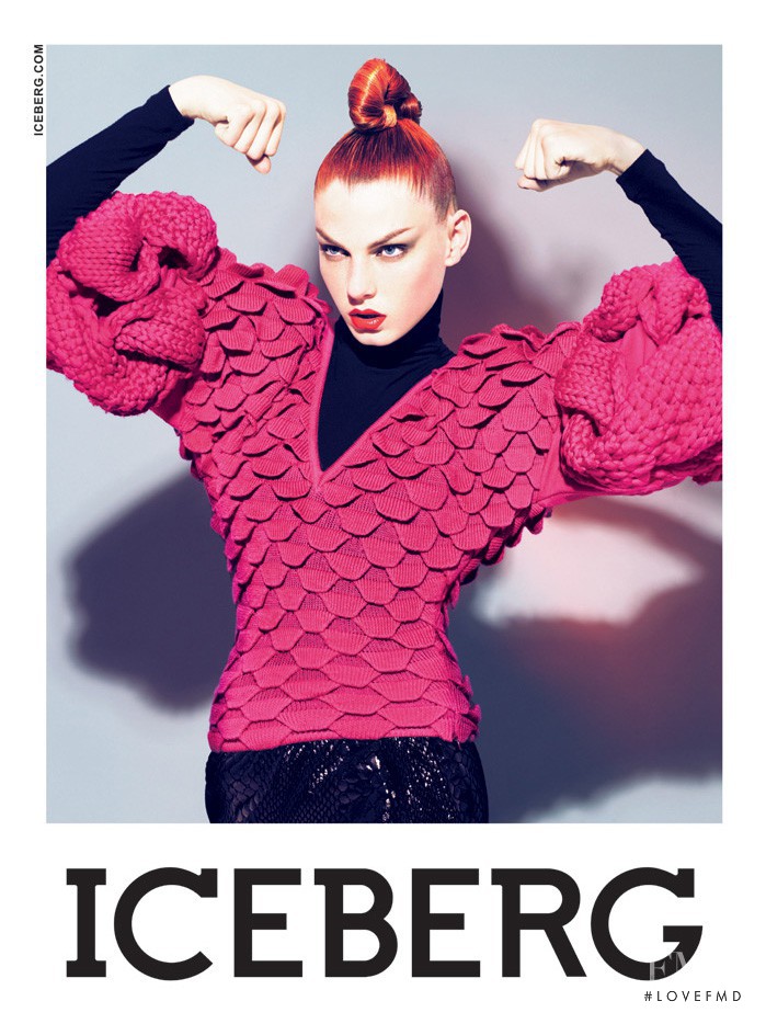 Angela Lindvall featured in  the Iceberg advertisement for Autumn/Winter 2009