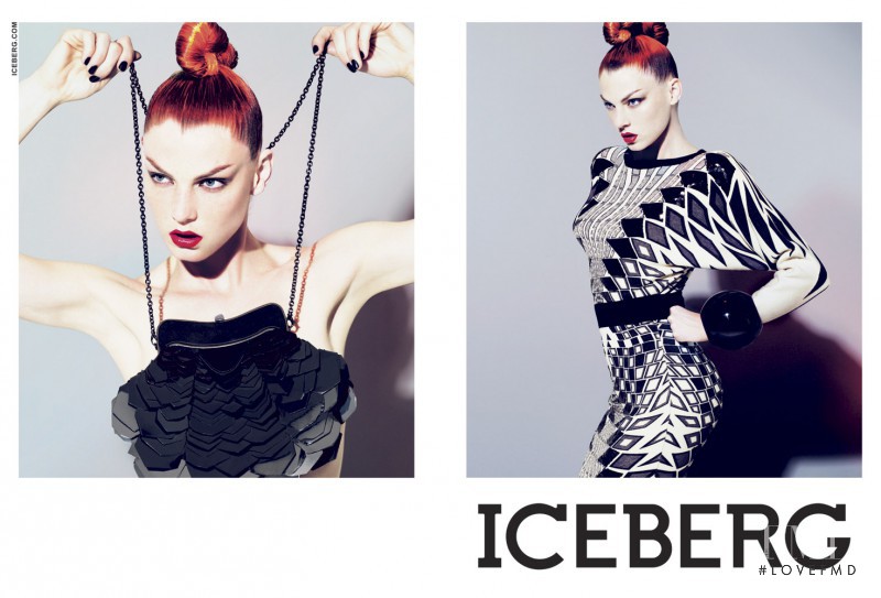 Angela Lindvall featured in  the Iceberg advertisement for Autumn/Winter 2009