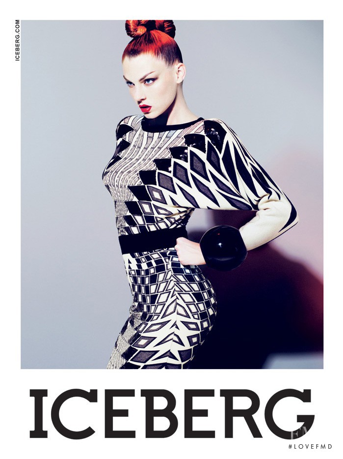 Angela Lindvall featured in  the Iceberg advertisement for Autumn/Winter 2009