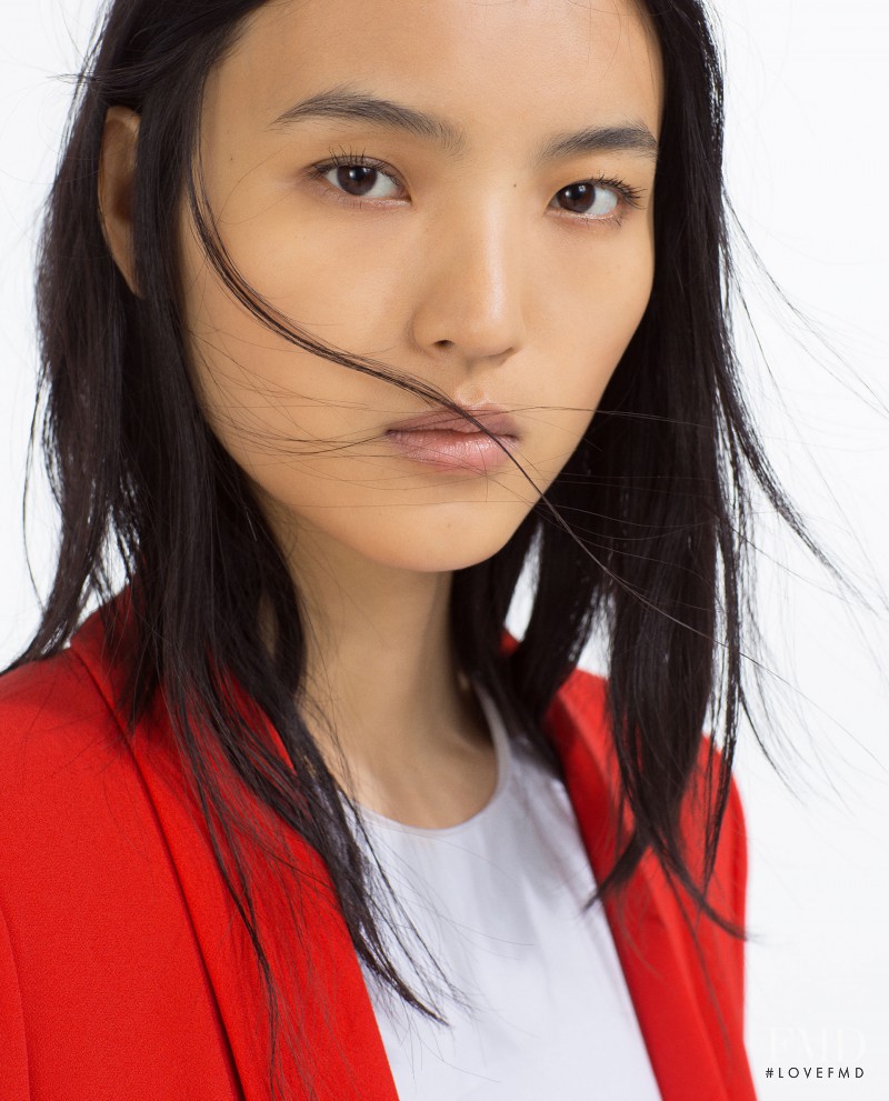 Luping Wang featured in  the Zara Chinese New Year Collection  lookbook for Spring/Summer 2016