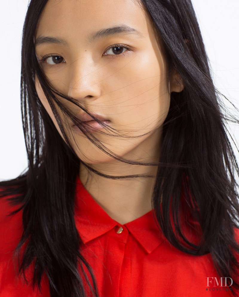 Luping Wang featured in  the Zara Chinese New Year Collection  lookbook for Spring/Summer 2016