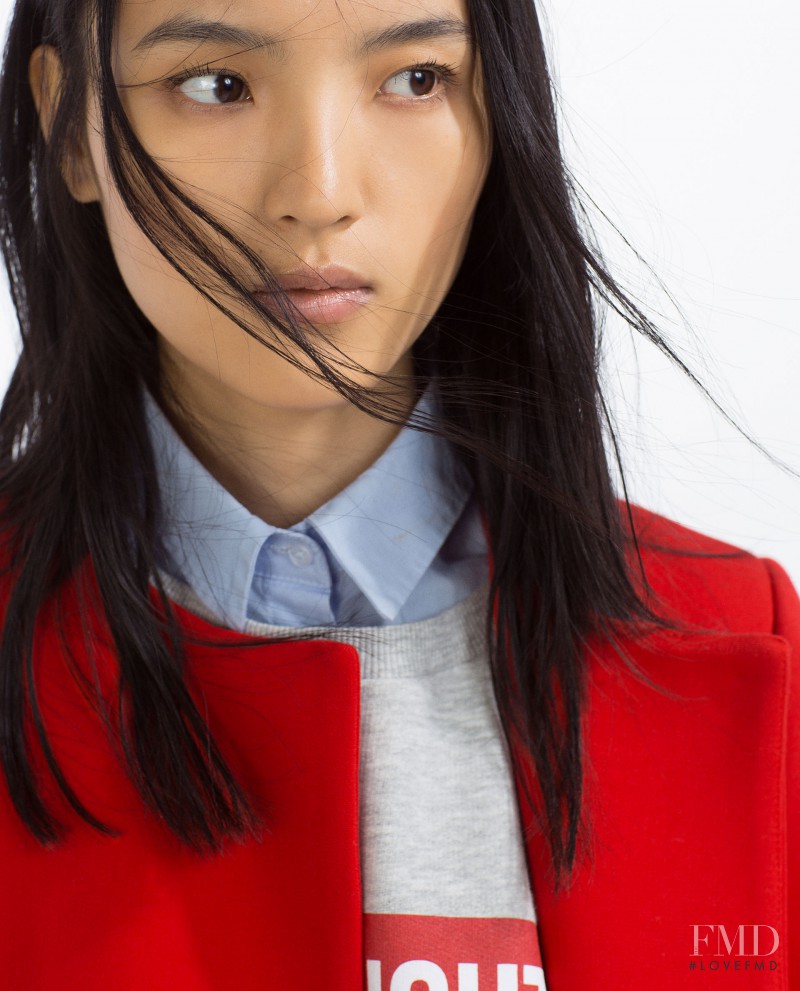 Luping Wang featured in  the Zara Chinese New Year Collection  lookbook for Spring/Summer 2016