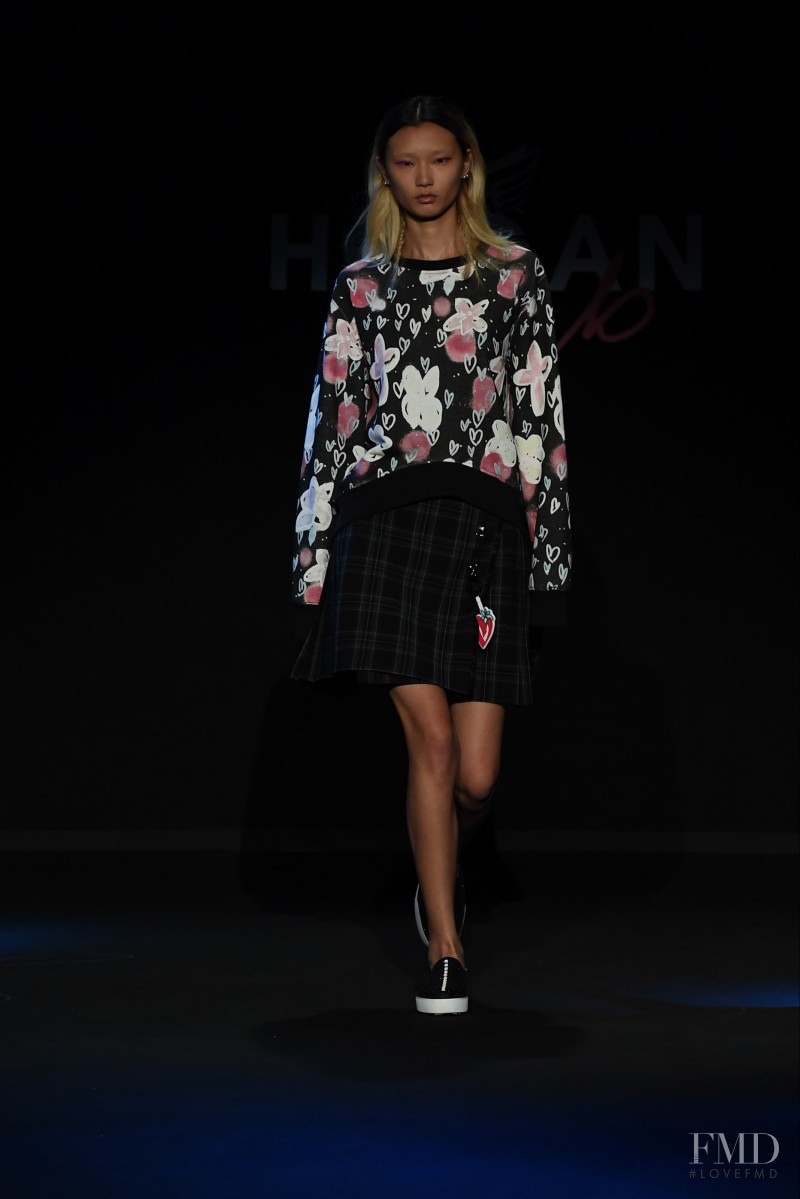 Yang Meng Huan featured in  the Hogan fashion show for Spring/Summer 2017