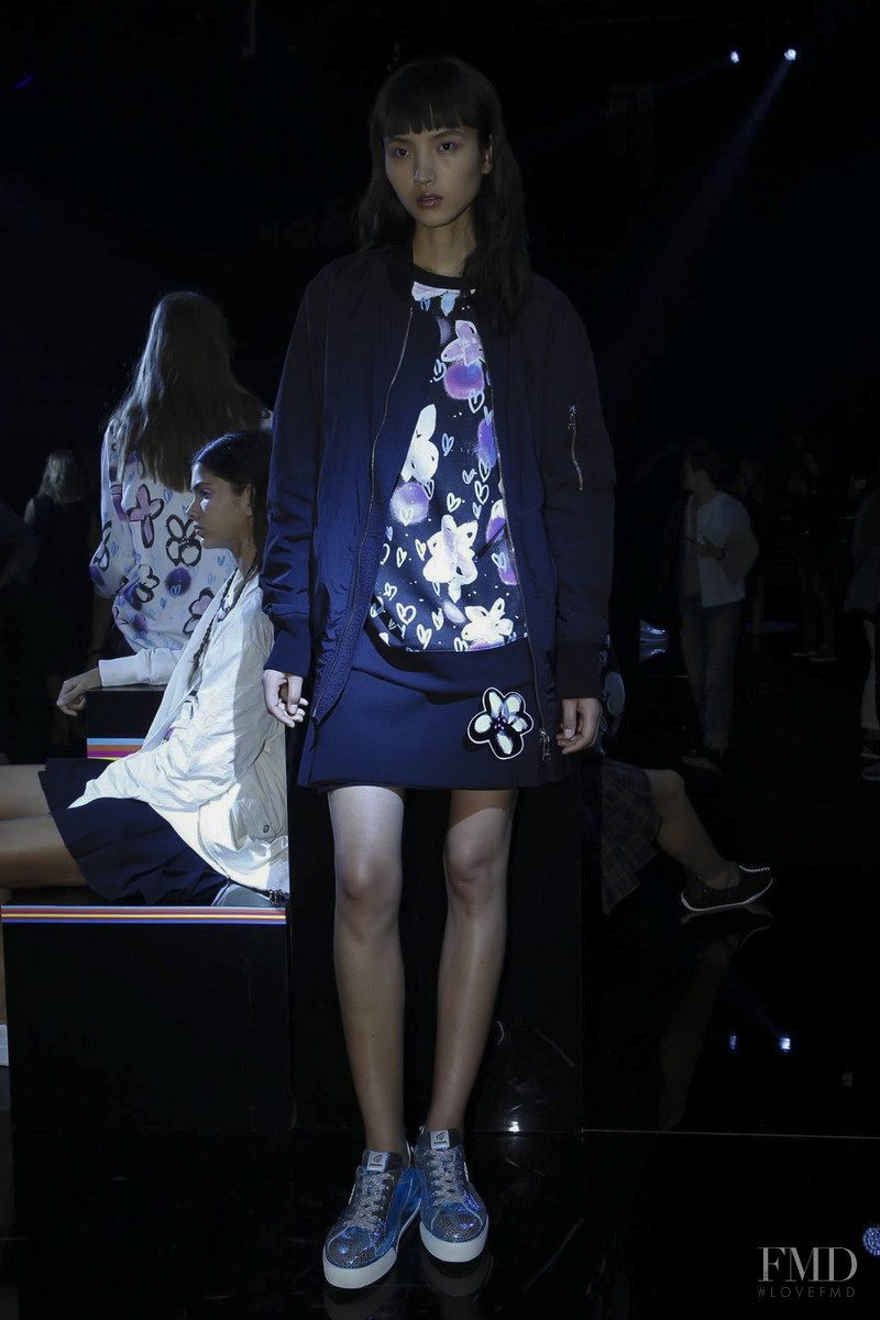 Luping Wang featured in  the Hogan fashion show for Spring/Summer 2017