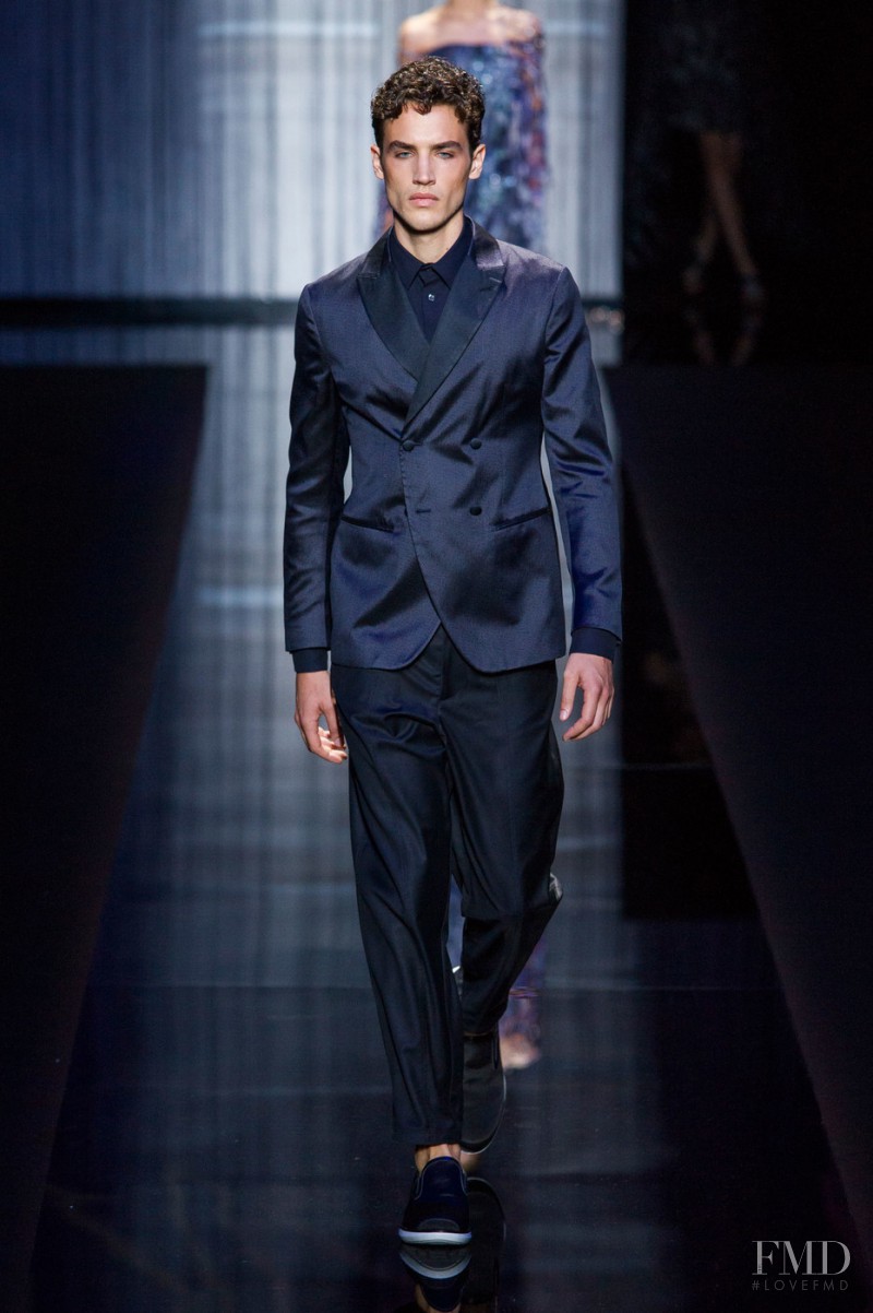 Federico Novello featured in  the Giorgio Armani fashion show for Spring/Summer 2017