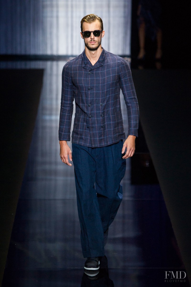 Federico Cola featured in  the Giorgio Armani fashion show for Spring/Summer 2017