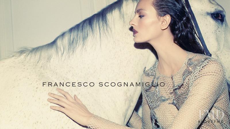 Erjona Ala featured in  the Francesco Scognamiglio advertisement for Spring/Summer 2013